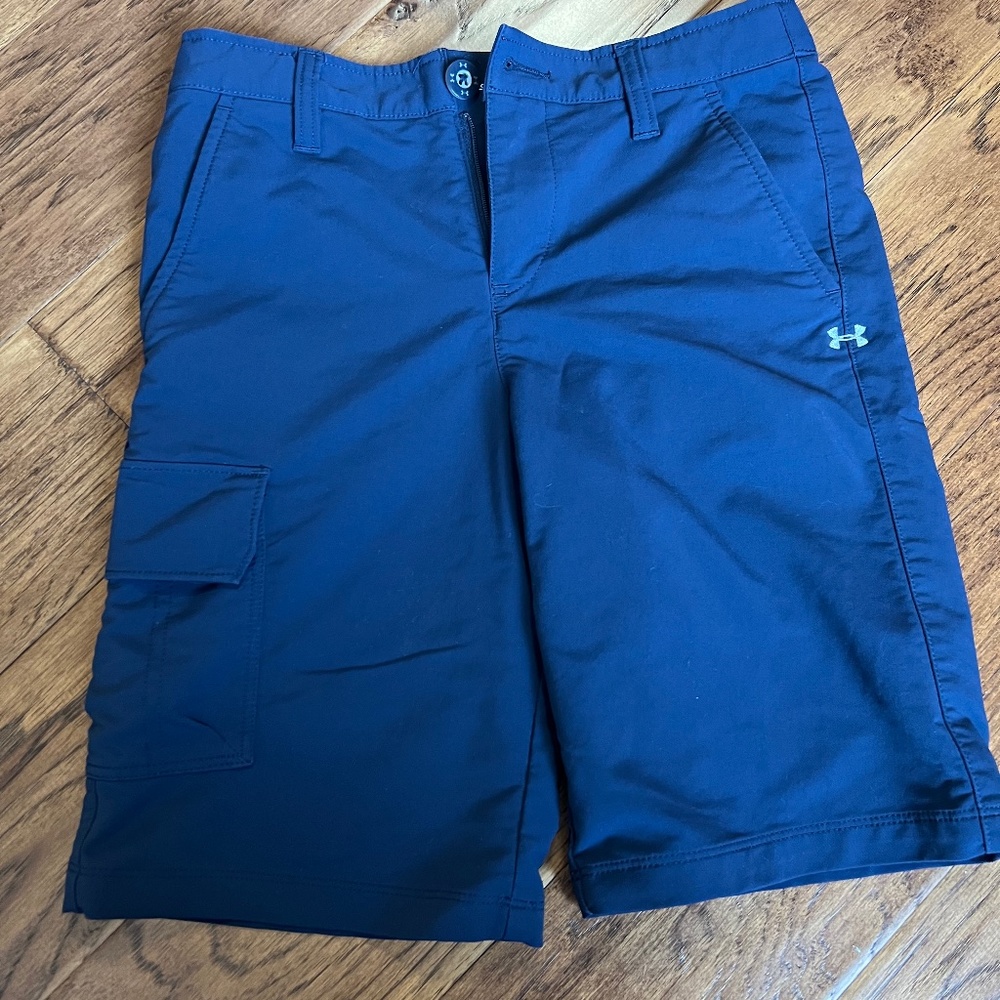 Under Armour Navy Blue Boys Cargo Shorts